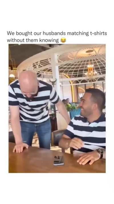 They bought their husbands matching shirts