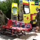 Doctors are trying to take scared little boy with Covid-19 to hospital