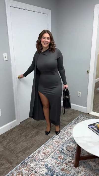 This milf definitely broke the dress code today