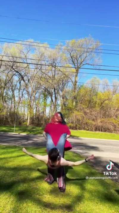 The random fall to the ground really brings it all together.
