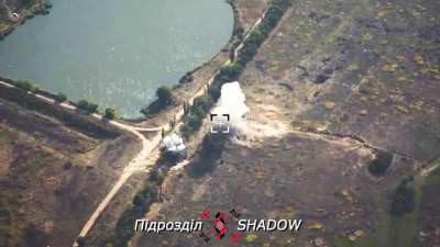 Himars strikes on russian polygon, 48.18635, 37.90818, Sep 2023