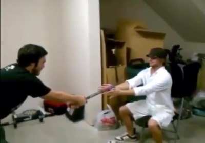 Drunk people and swords.