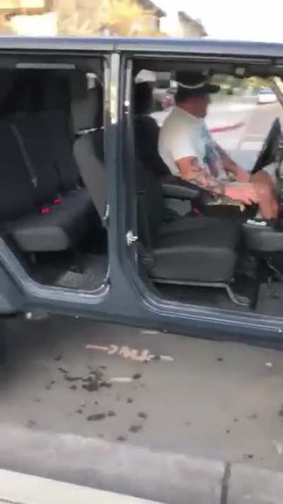 My sister took this idiot to court after he deliberately backed into her car. More info in comments.