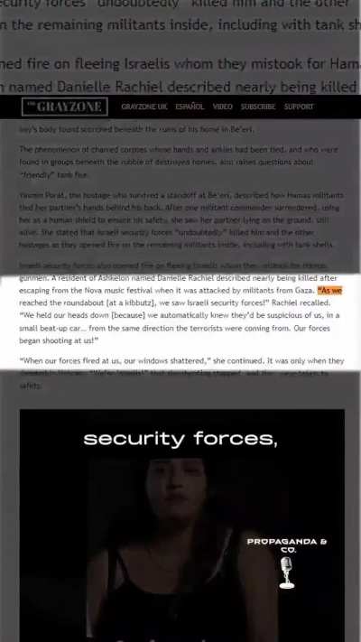 Interesting details on Oct. 7th from Israeli media sources.