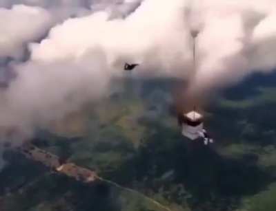 Skydiver Luigi Cani dispersing 100 Million tree seeds to revive the Amazon Rainforest.