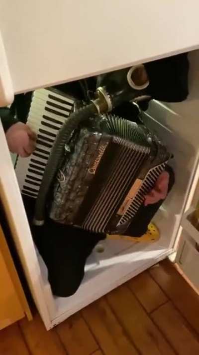 É um belo músico num belo lugar