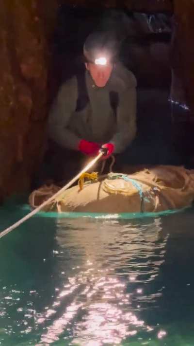 Dinghy Ride over Flooded Lead Mine