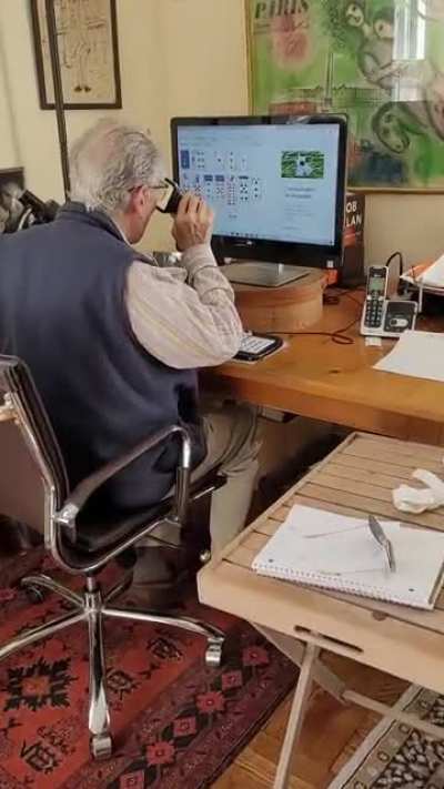 Not sure if this counts, but caught dad on the computer playing with himself again...