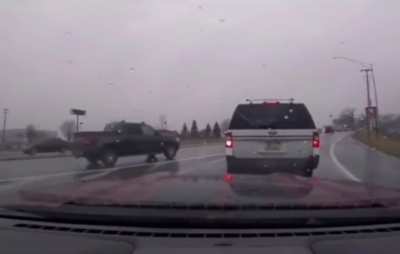 Angry motorist gets instant karma