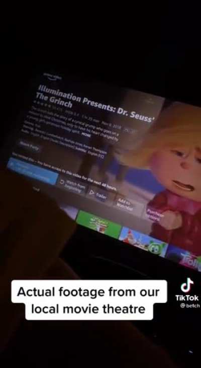 Movie theater tries to play a Christmas Movie using an Amazon Prime account