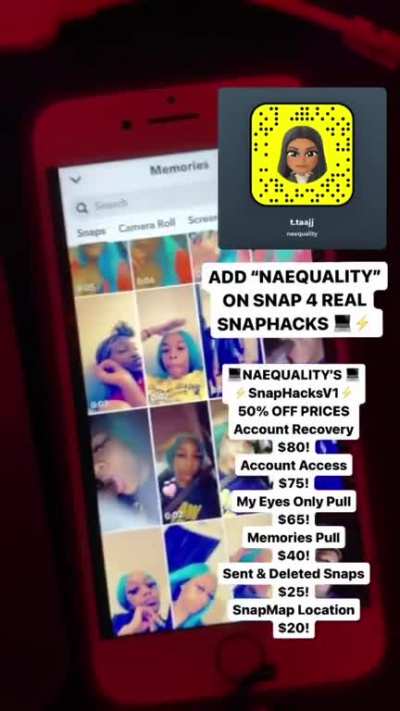 Account Banned? Her Account Need Accessed? Or Maybe Just To Get Into Her My Eyes Only & Messages? Add Us Via Snapchat 