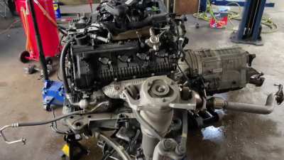 Results of hitting a big rock on the highway