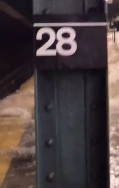 NYC subway station flooding during Ida