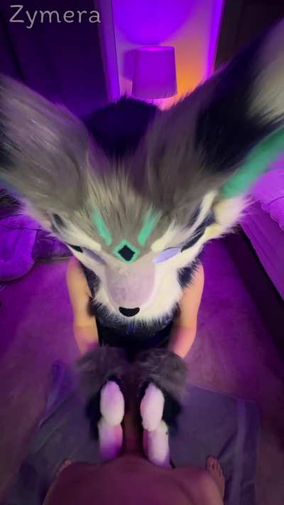 I love the feeling of a hard dick in my paws 😍 [Zymera and Raikona]