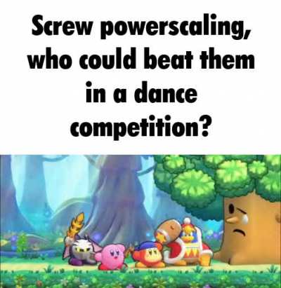 Kirby beats gods... in dance competitions