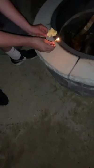 I was the camera man but my buddy put about a gallon of fuel in there from their two stroke, it was pretty hot
