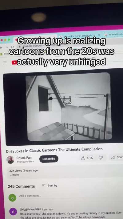 Growing up is realizing cartoons from the 20s was actually very unhinged