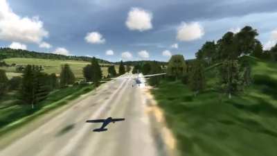 Nerd3 attempting a landing on Aerofly FS