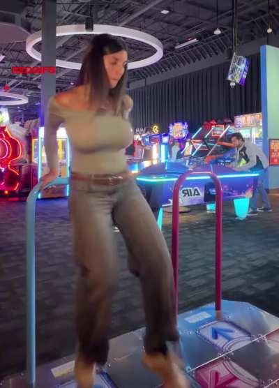 I really wanted to win the dance competition at my local arcade, but I knew that I needed an extra kick to truly have a chance. So I went to the Swap Clinic and picked the best body available. Enough said; I don't think anyone is watching my dance moves, 
