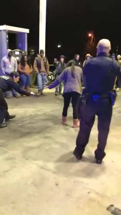 Man decided to do this to get down on his knees, could've done it better imo