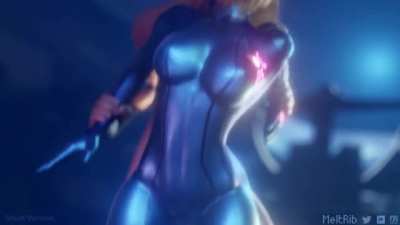 Samus Aran pounded on her ship [Metroid] (meltrib)