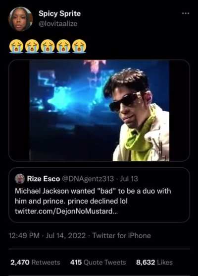 Prince: “AYOOO”