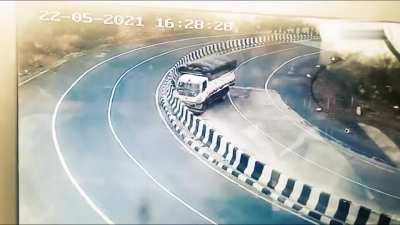 Yesterday: Dude survives getting thrown from rolling truck.