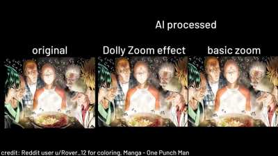 AI generated 3D-like effects from 2D artworks [credits at bottom left]