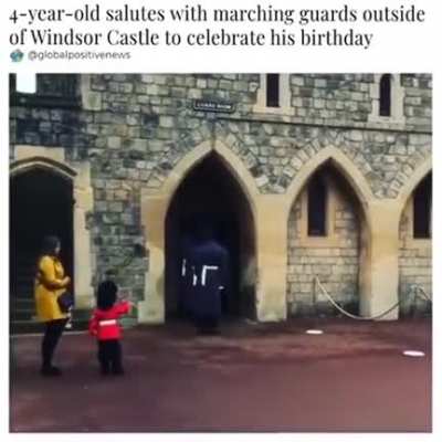 Guard broke the protocol just to make the kid's day
