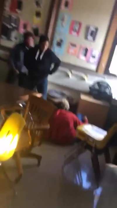 Student knocks out another student