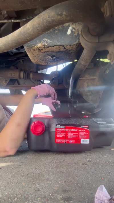 First ever oil change