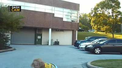 Cop not paying attention runs over lady