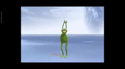 Kermit oppar after taking jopping lessons