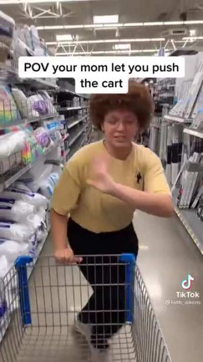 Pushing the cart