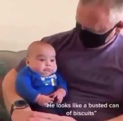 Busted can of biscuits