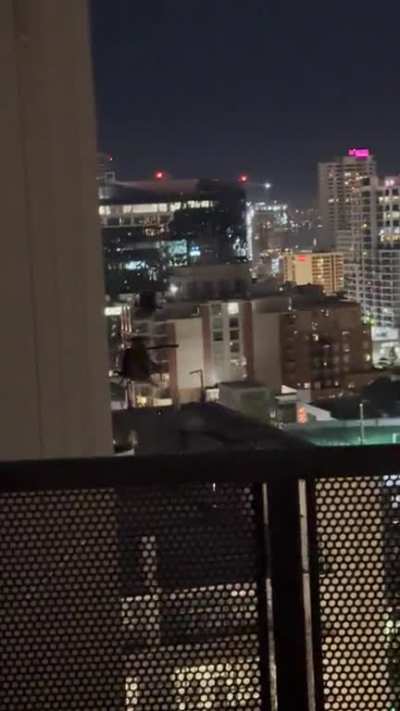Tons of military helicopters flying right under my balcony with lights off in downtown San Diego. Found out it’s a military drill but I’d be lying if I said I wasn’t scared to death at first lol