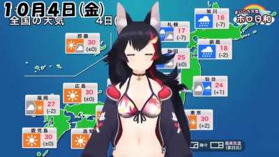 Bikini Mio shaking her head