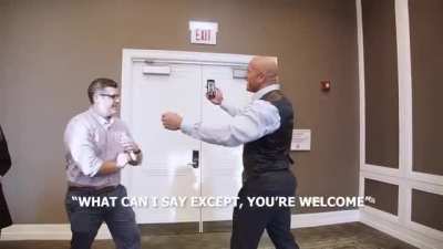 Gotta love The Rock. Fathers will do anything to help each other out!