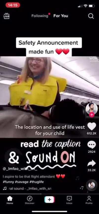 Funniest flight attendant safety procedure demo ever