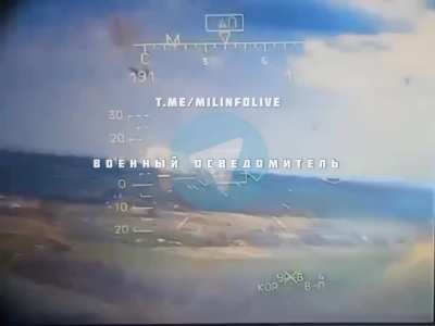 RU pov: Moment the KA-52 got shot down by Wagner PMC MANPADS, recently. 