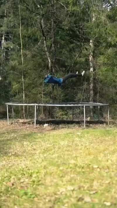 Falling down.