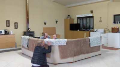 Surprised my parents in portugal with their grandson! Worth all the white lies!