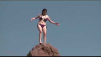 Woman Loses Consciousness After Jumping Off A Cliff