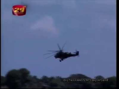 Sri Lankan MI 24 Gunships Engaging LTTE Positions 2008-2009