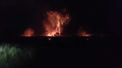 Hundreds of tons of Russian ammunition explode after a drone strike on an ammo dump in Toropets