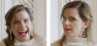 How would Emma Watson react after you unzip your pants for her?