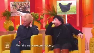 French TV show invited people with unusual laughs to sit together