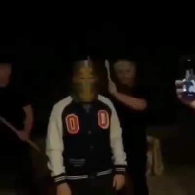 Drumming on a helmet