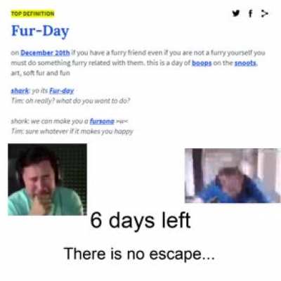6 dias quedan para el fur-day no hay escape