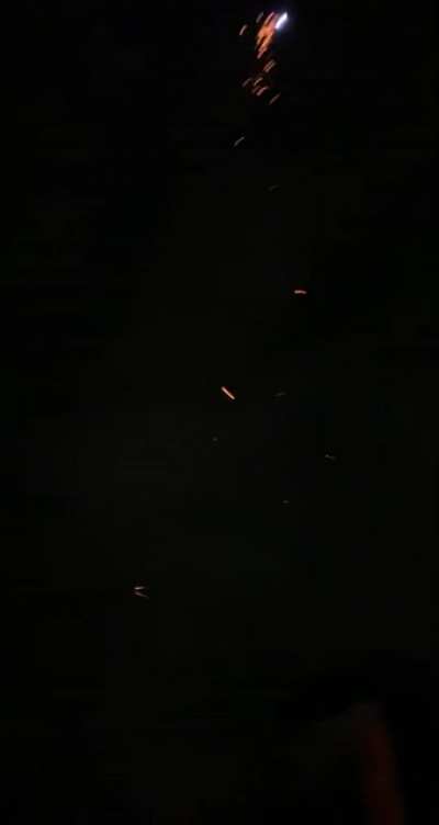 Getting shot with a Roman candle